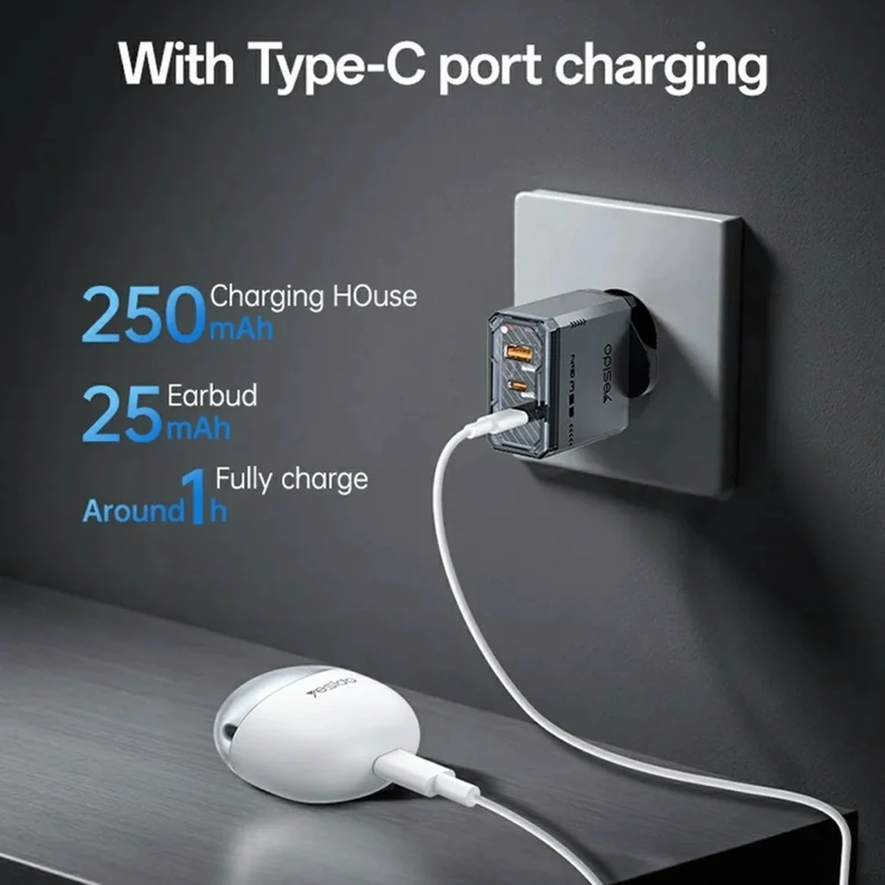 پاوربانک PD و فست شارژ Yesido 20000mAh مدل YP85 22.5W - مشکی (گارانتی 18 ماه تعویض نیکان همراه)